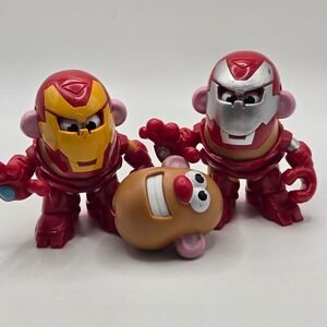 Mr Potato Head Iron Man Figures Marvel Lot 2 Red Armor Heads Interchangeable